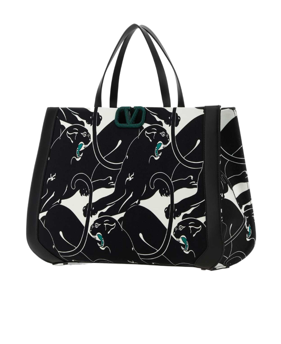 Valentino Collision Pattern Handbag In Black