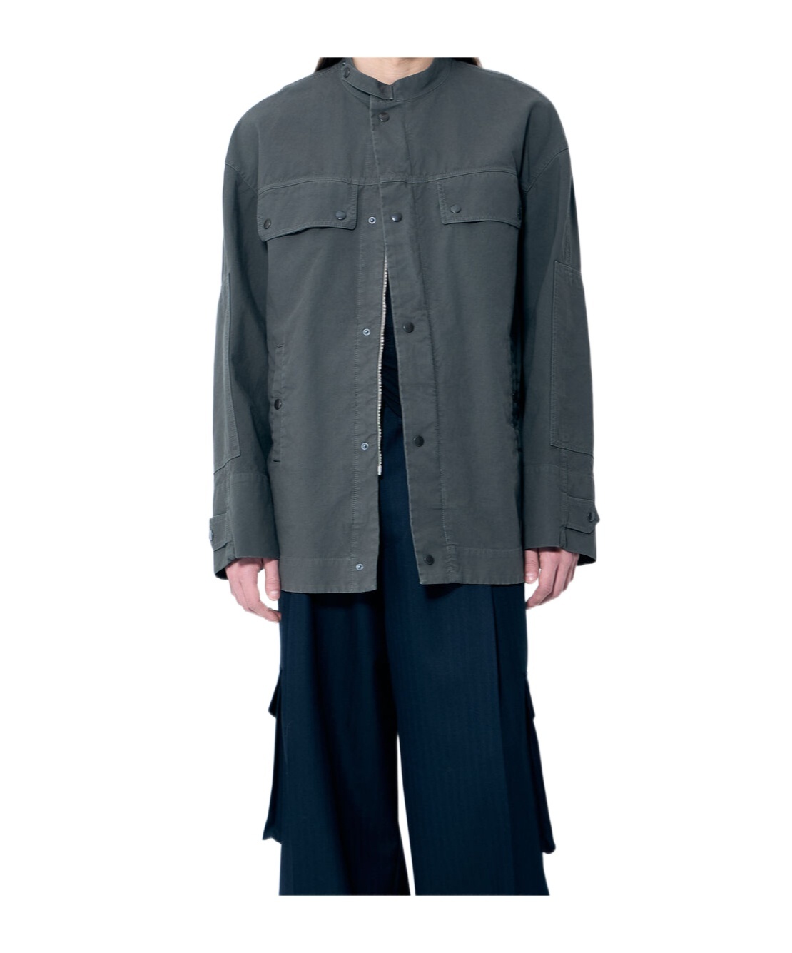 Dries Van Noten Men Viskin Jacket In Gray