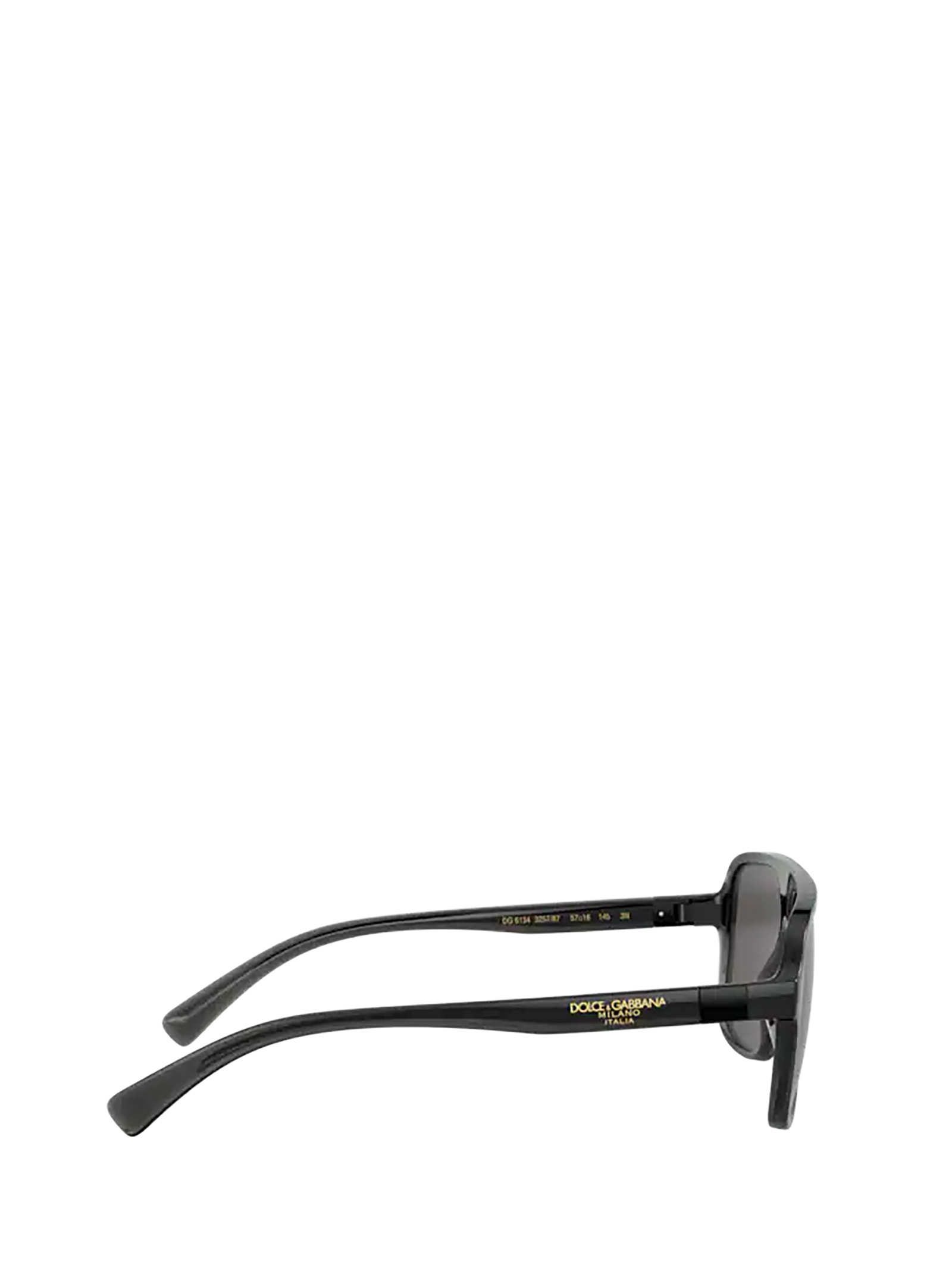 Dolce & Gabbana Step Injection Pilot-frame Sunglasses In Black
