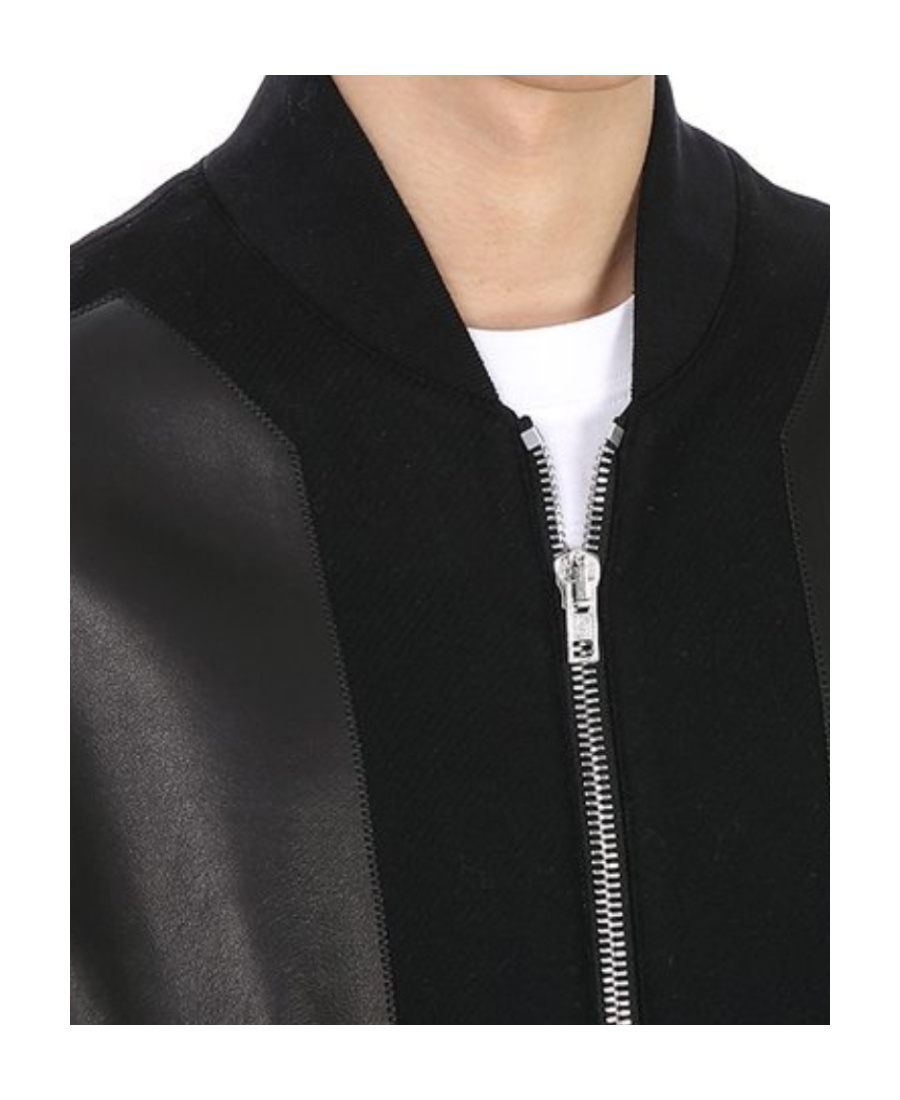 Mcq By Alexander Mcqueen Long-sleeved Baseball Jacket In Black