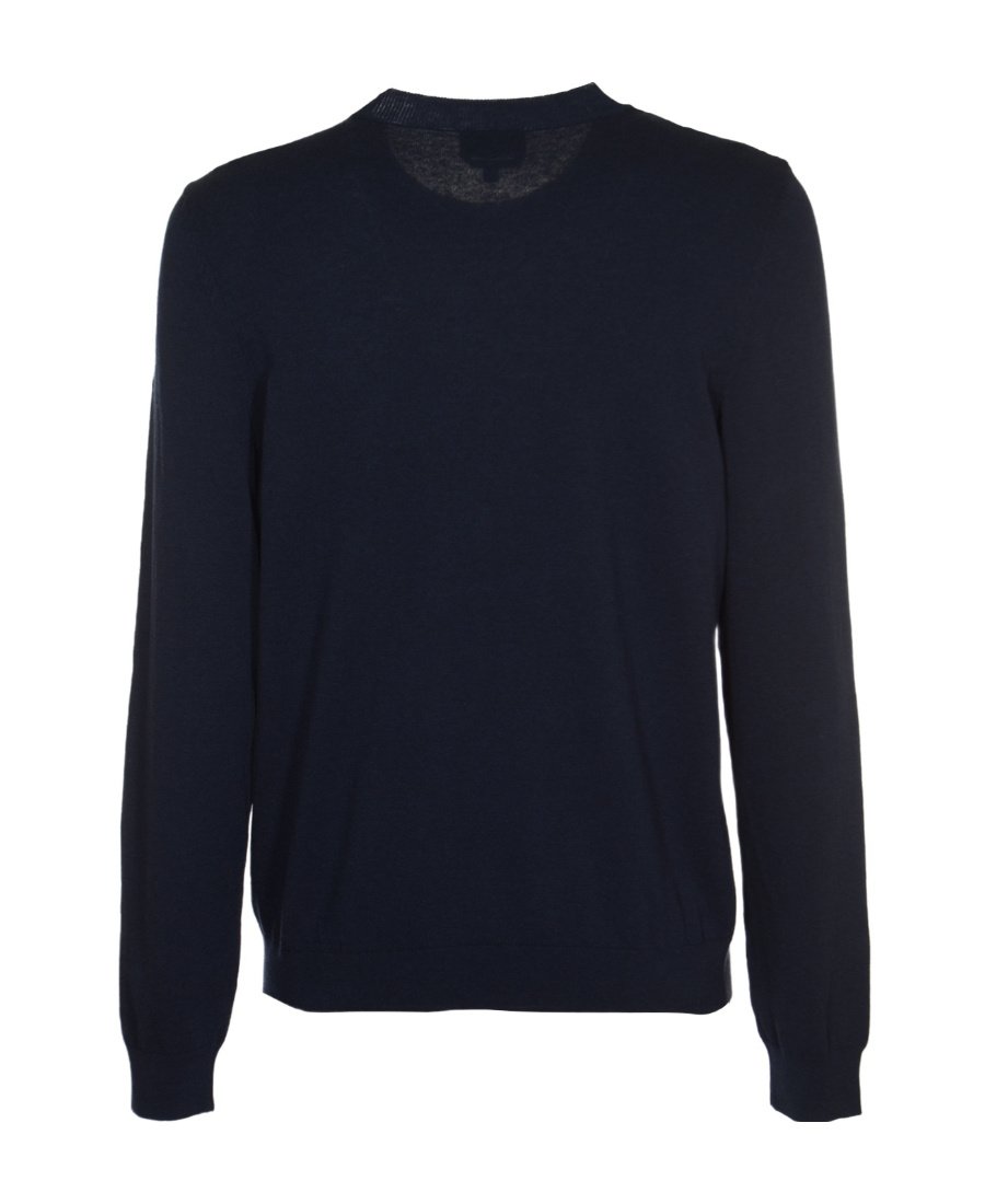 Apc Logo-print Crew Neck Sweatshirt In Blue