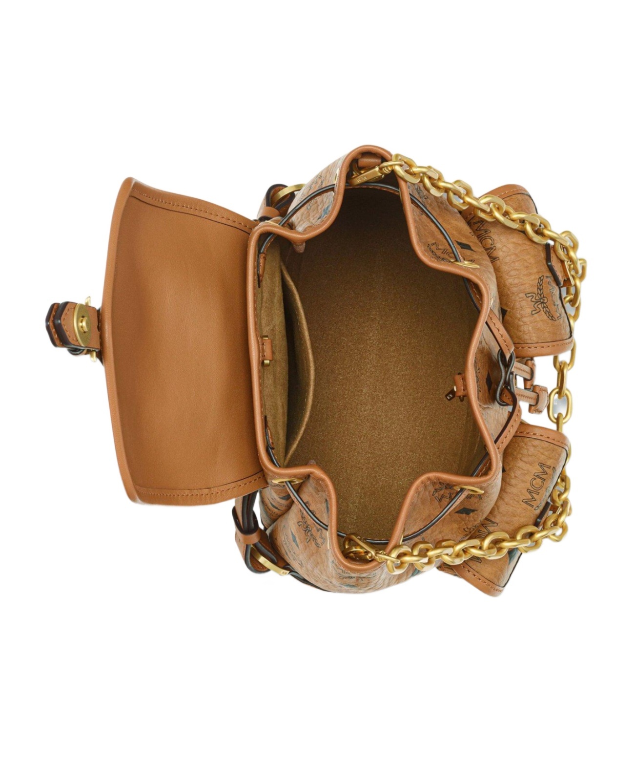 Mcm Mini Aren Drawstring Backpack In Brown