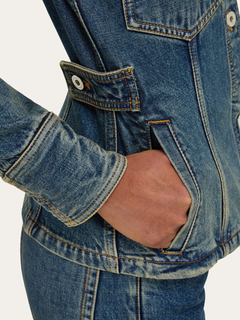 Ferragamo Denim Jacket In Blue