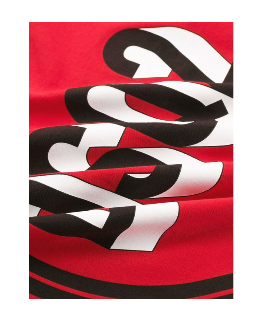 Dsquared2 Circle Logo Printed T-shirt In Red