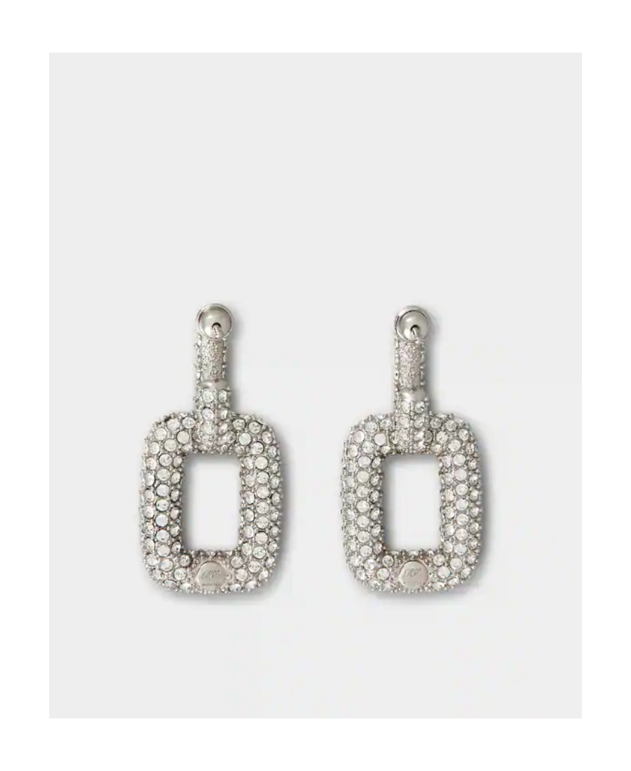 Roger Vivier Choc Round Earrings In White