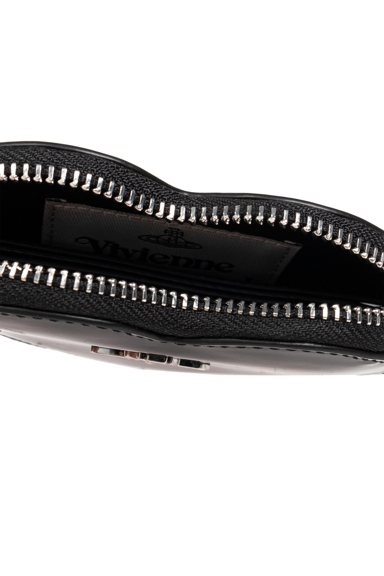 Vivienne Westwood Heart-shaped Chain Wallet In Black