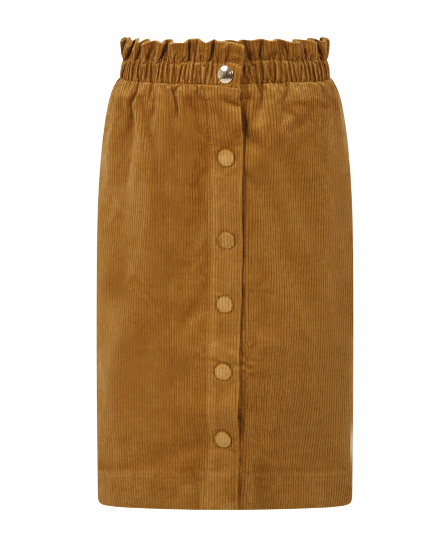 Chloé High-waisted Corduroy Skirt In Brown