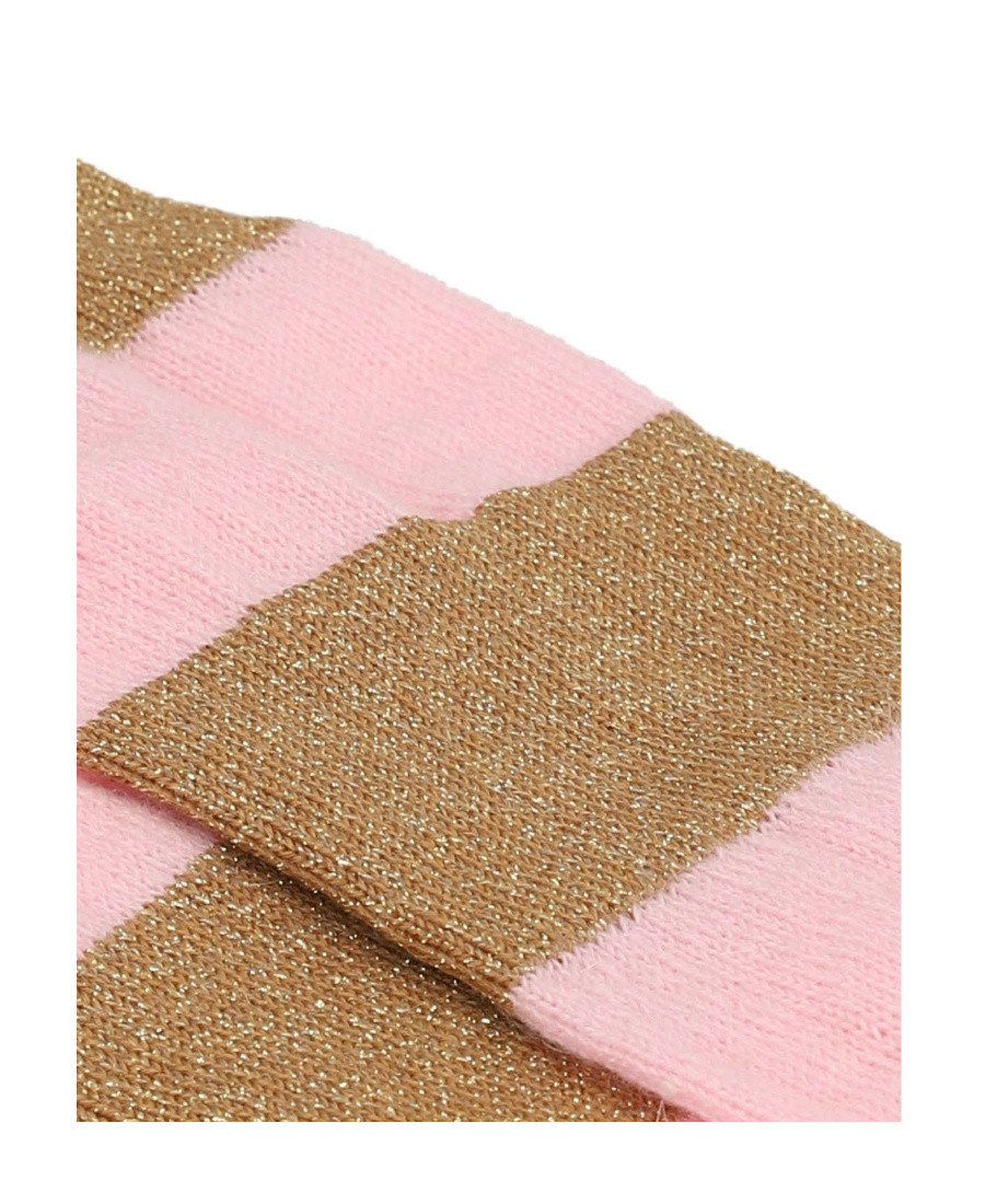 Marni Striped Metallic Thread Socks In Pink