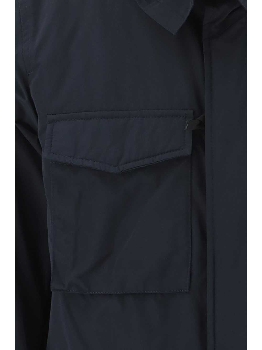 Aspesi Flap-pocketed Hooded Military Jacket In Black