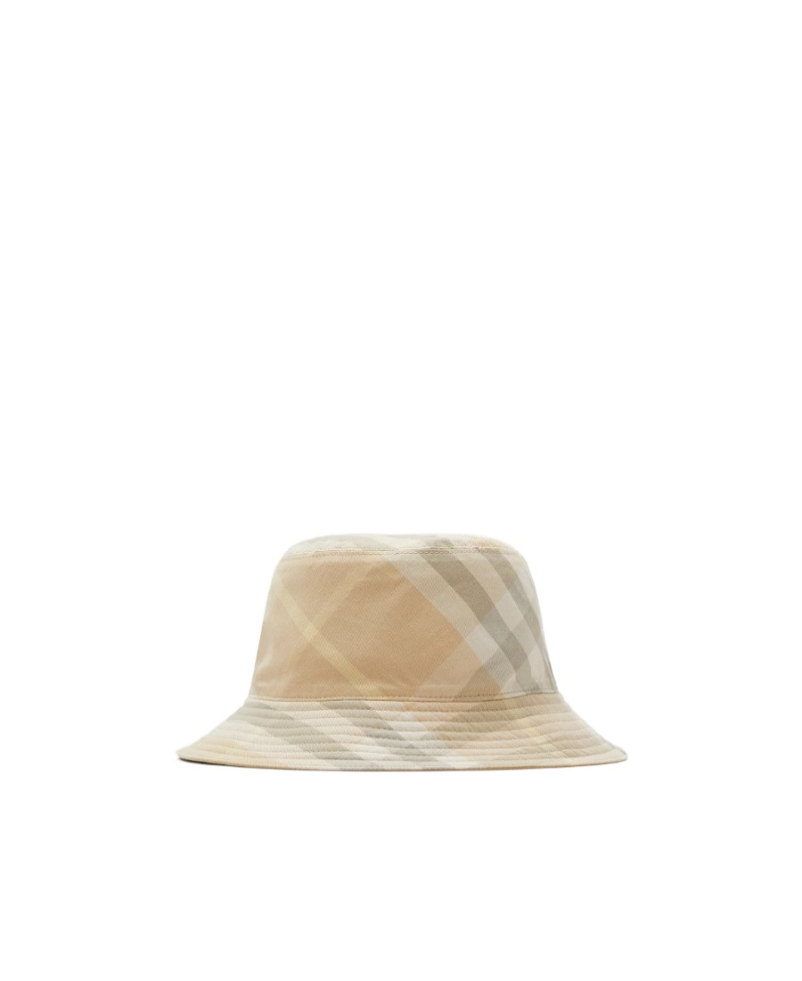 Burberry Check-pattern Reversible Bucket Hat In Nude