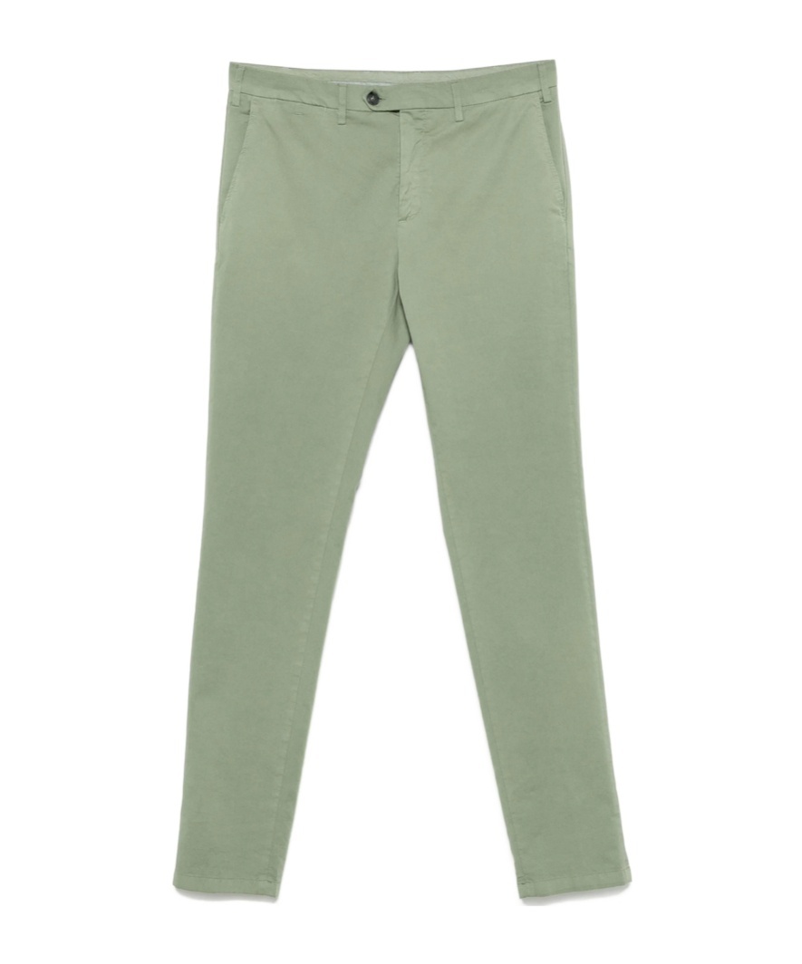 Canali Belt Loops Slacks In Green