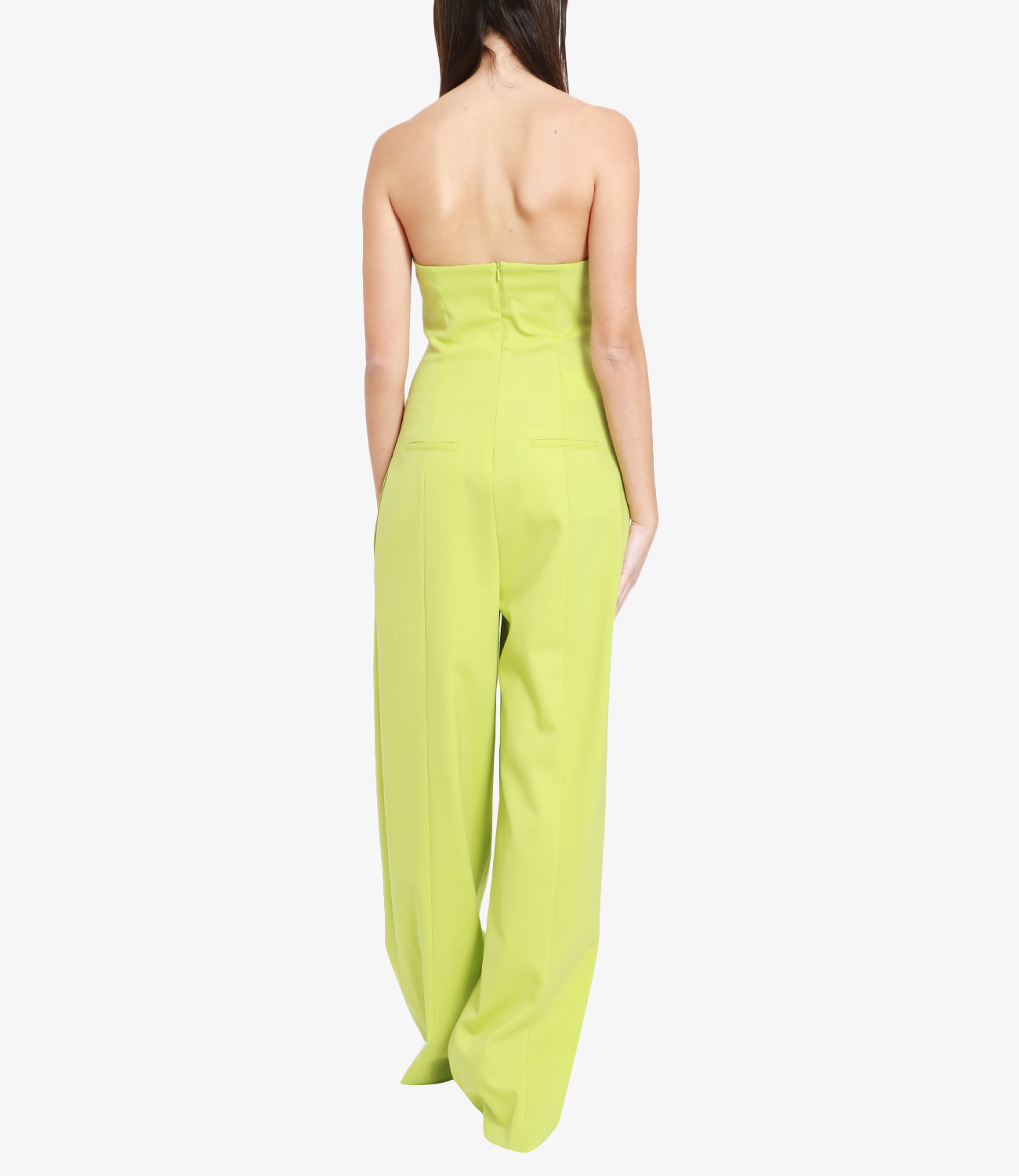 Philosophy Di Lorenzo Serafini Strapless Straight-leg Jumpsuit In Yellow