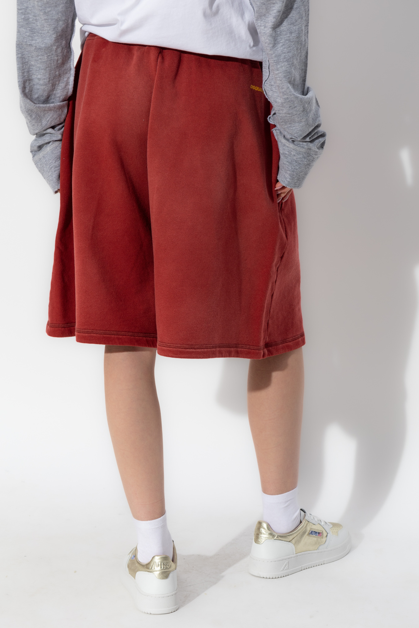 DSQUARED2 LOGO-PRINT TRACK SHORTS