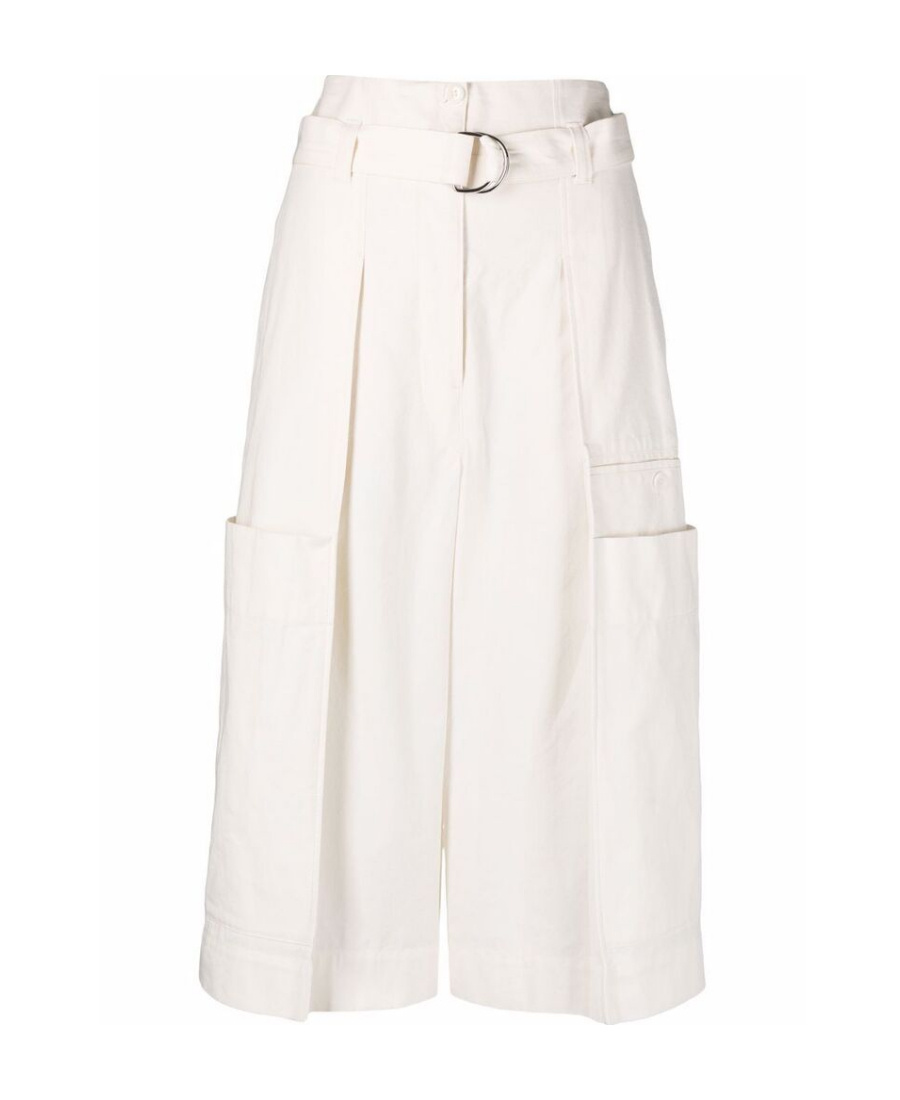 Lemaire Belted Bermuda Shorts In White