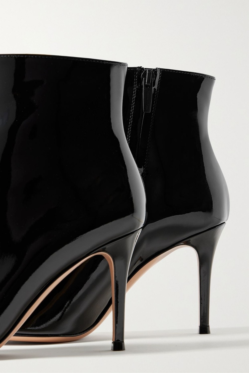 Gianvito Rossi Vernice 85 Patent-leather Ankle Boots In Black