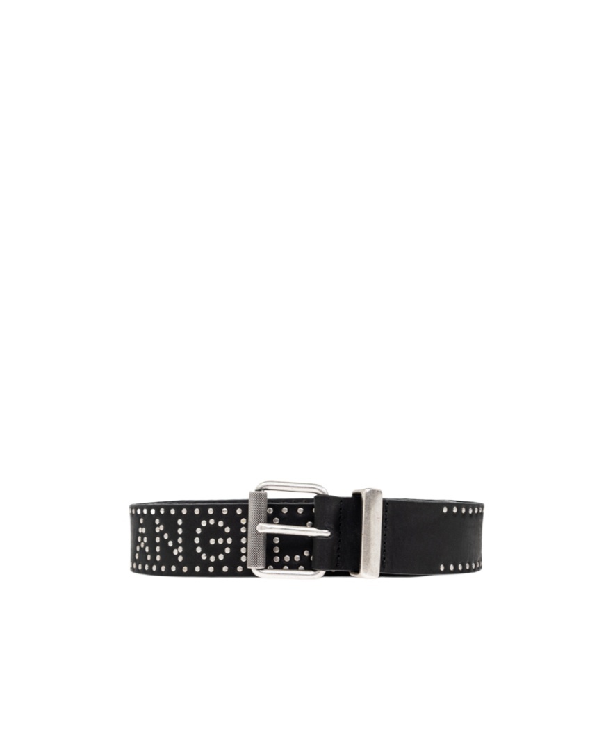 Palm Angels Stud-embellished Leather Belt In Black