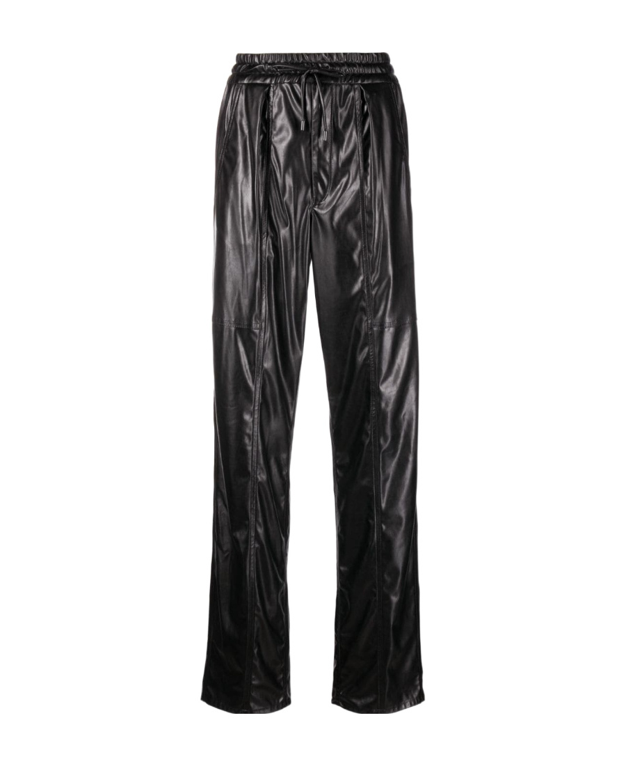 Shop Isabel Marant Étoile Elasticated-waistband Straight Trousers In Black