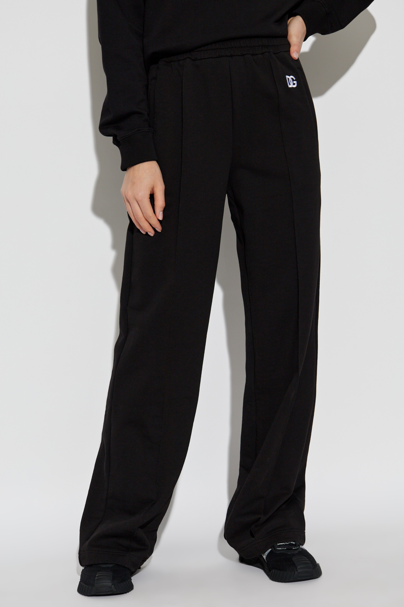 Dolce & Gabbana Elastic Waist Sweatpants In Black