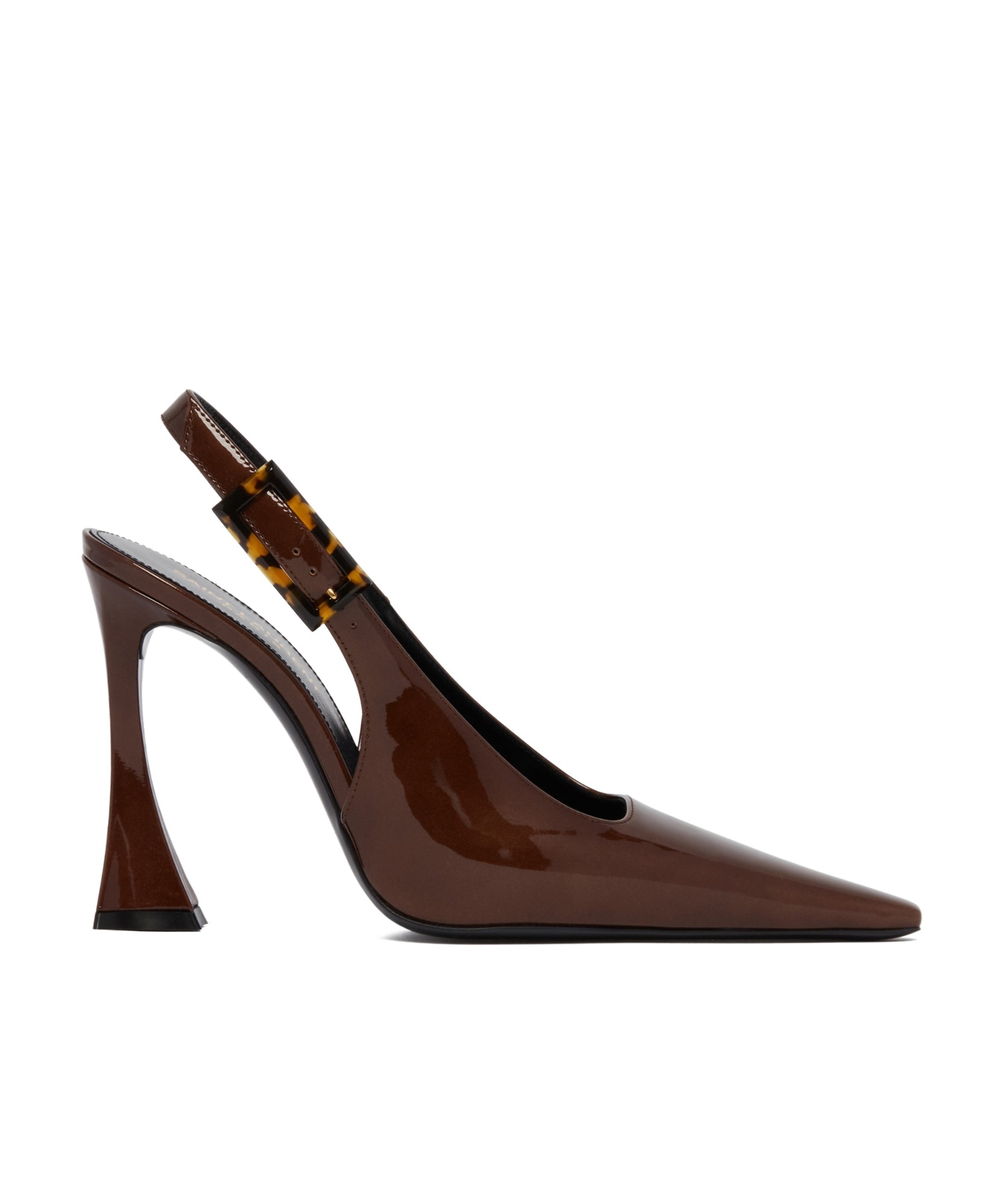 Saint Laurent Dune Patent-leather Slingback Pumps In Red