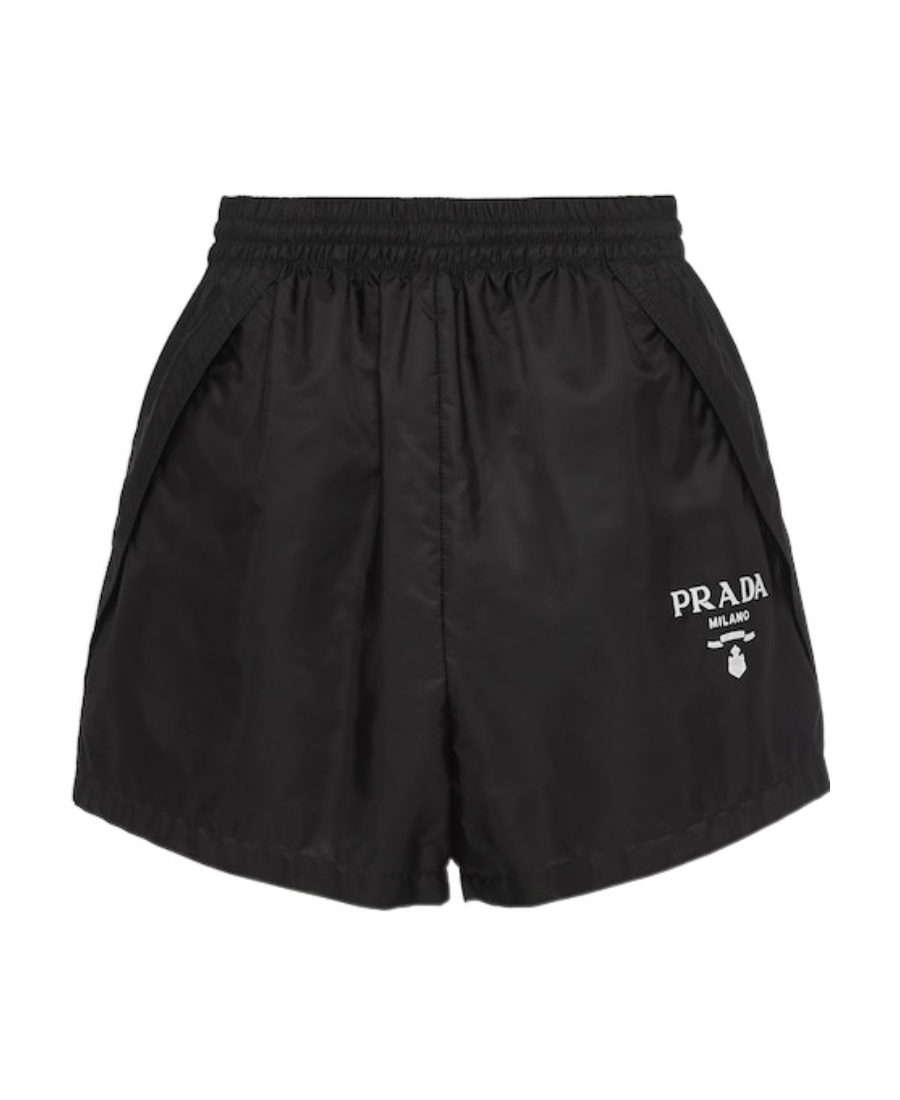 Prada Shorts Mit Hohem Bund In Black
