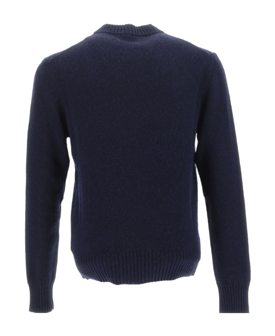 AMI ALEXANDRE MATTIUSSI AMI PARIS LOGO-EMBROIDERED KNITTED JUMPER