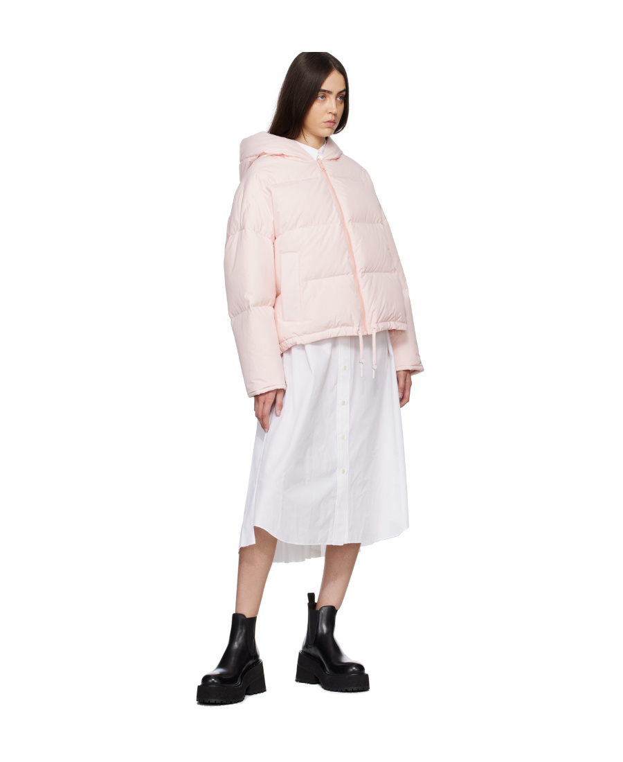 Yves Salomon Pink Quilted Down Jacket In Pink