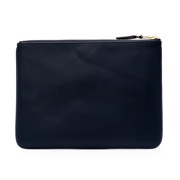 COMME DES GARÇONS PLAY NAVY BLUE ZIPPER WALLET