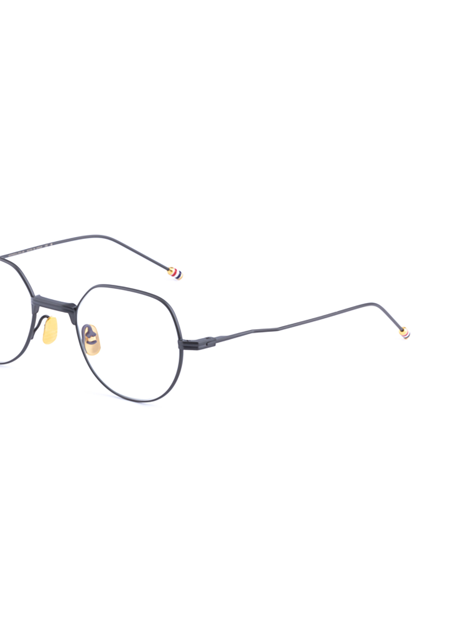 Thom Browne Round-frame Metal Glasses In White