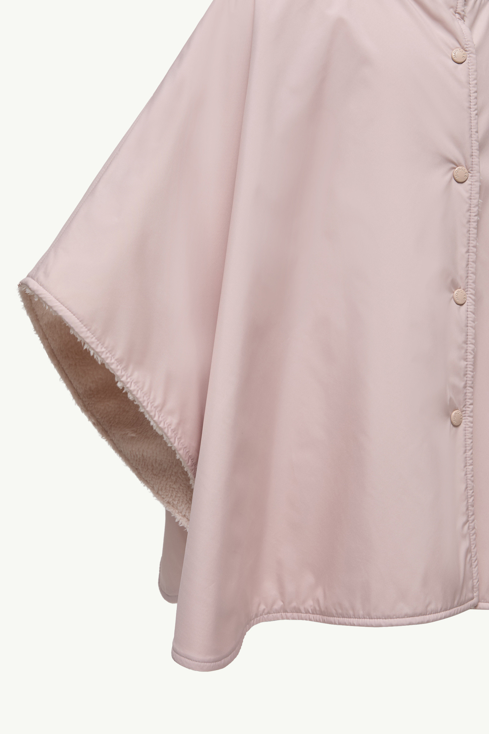 Moncler Double Hooded Cape In Pink