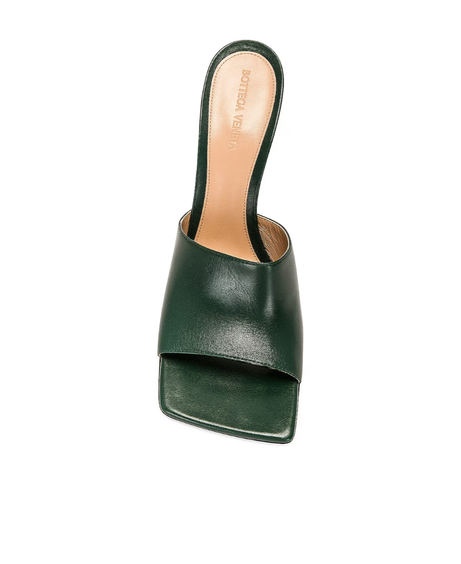 Bottega Veneta Stretch Mule Sandal In Green