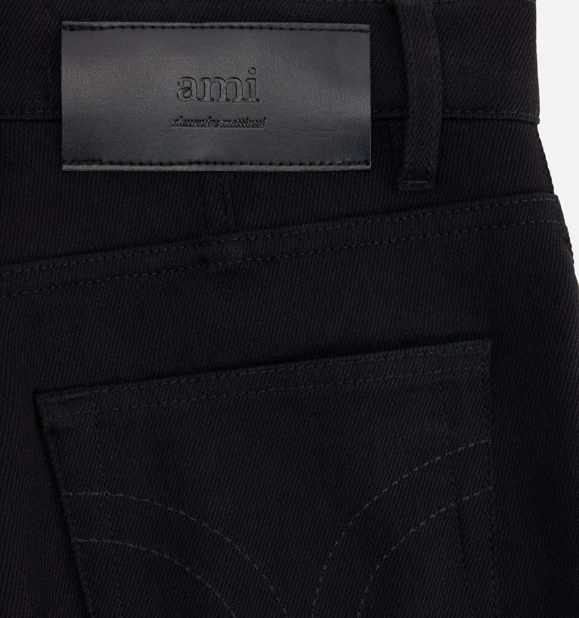 Ami Alexandre Mattiussi Cropped Flared Trousers In Black