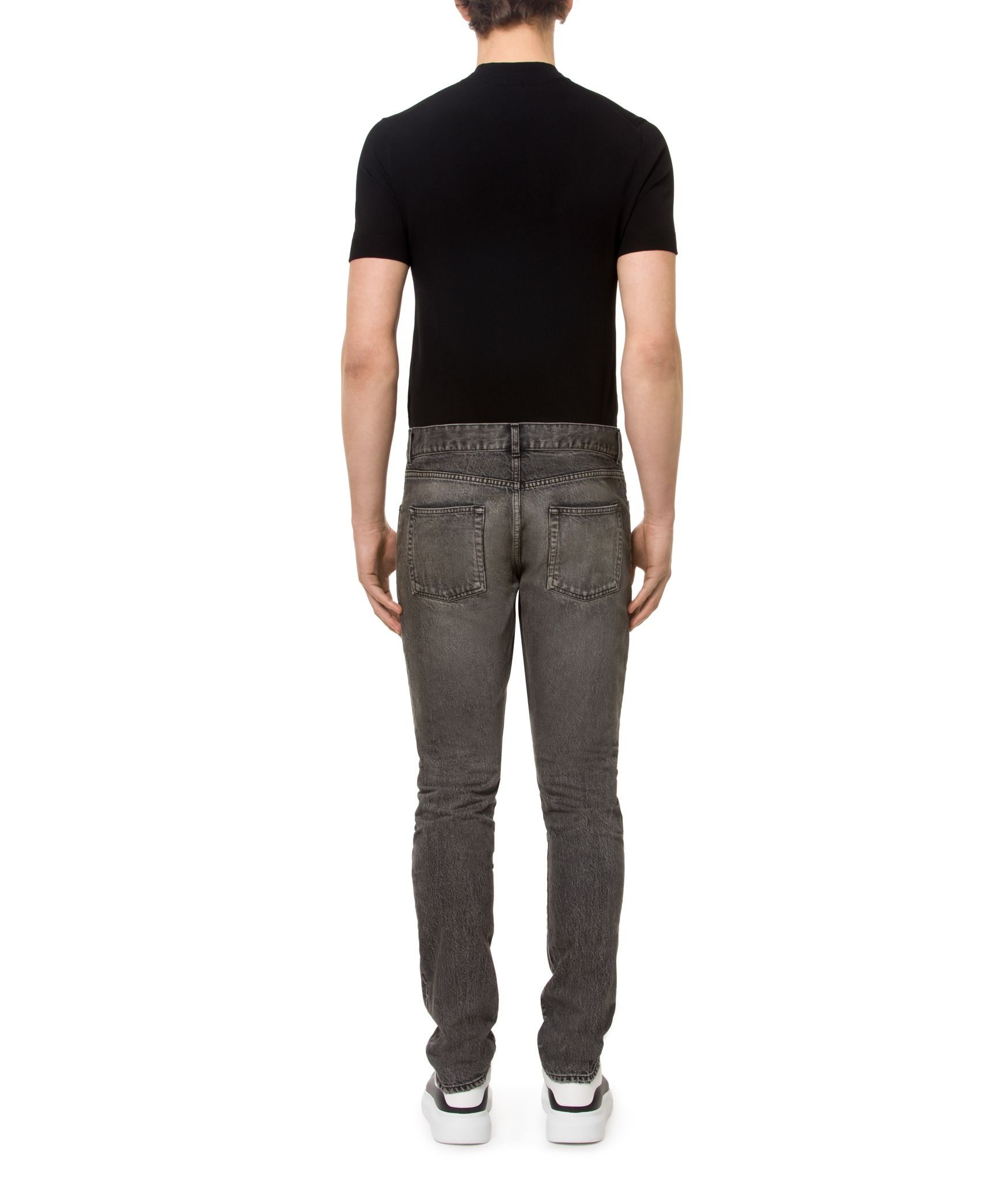 Saint Laurent Straight Jeans In Gray