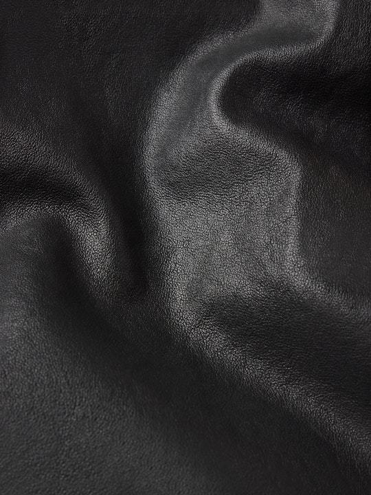 Frame Double-breasted Leather Jacket In Black
