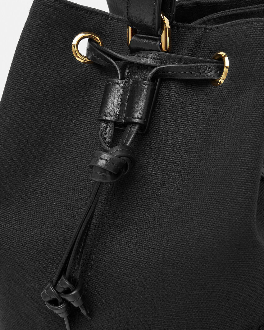 Versace La Medusa Bucket Bag In Black