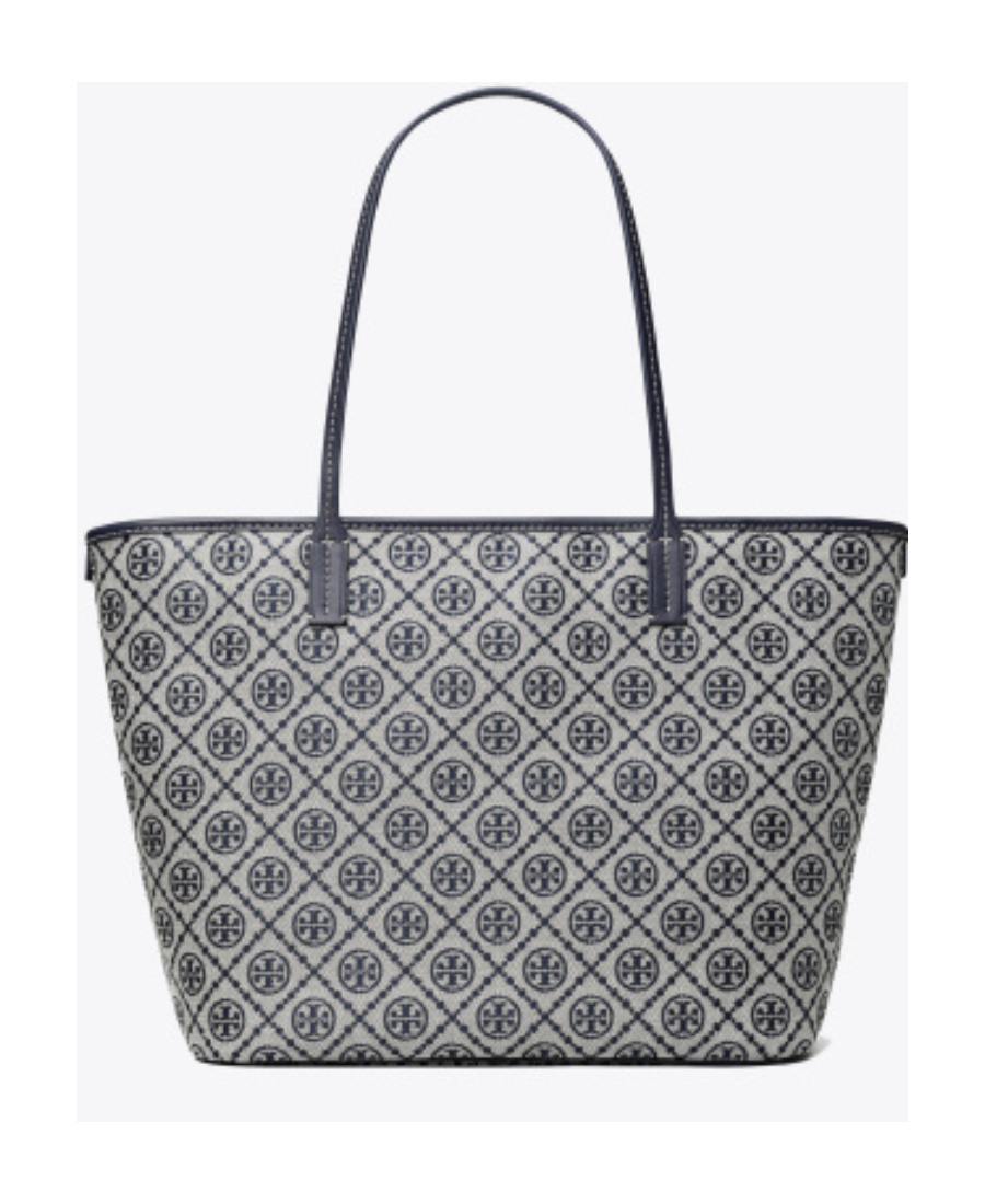 Tory Burch T Monogram Zipped Tote Bag In Multi