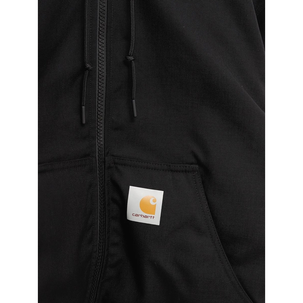 Carhartt Wip Active Liner Fleece Drawstring Hooded Jacket In Black