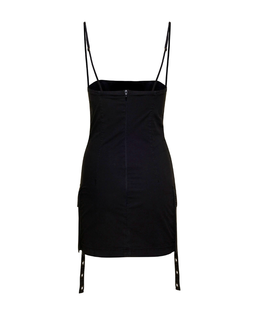 Blumarine Cargo-pocket Pencil Minidress In Black