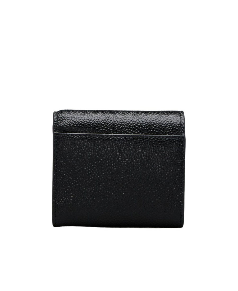 Thom Browne Rwb Stripe Folded Wallet In Black