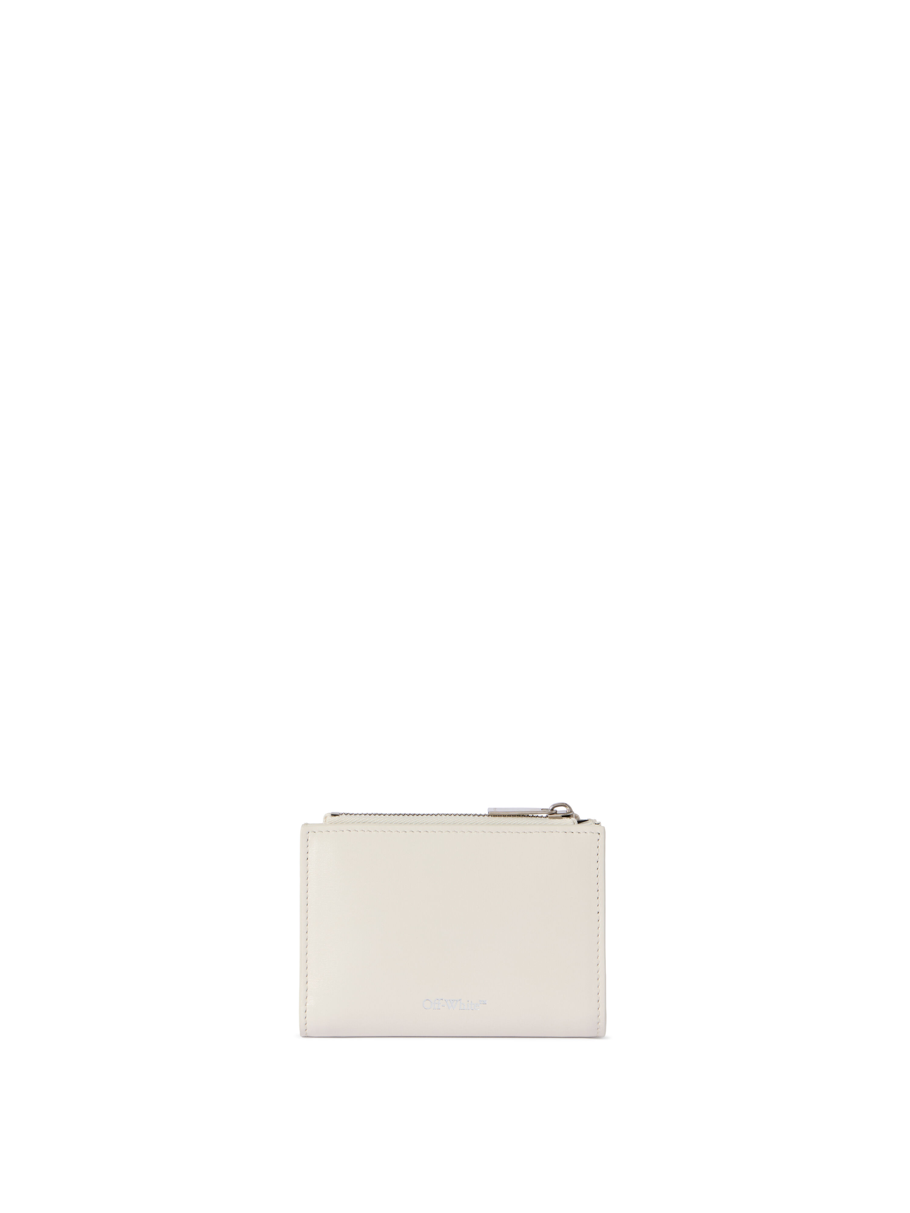 Off-white Jitney Logo Printed Zip-up Wallet In White