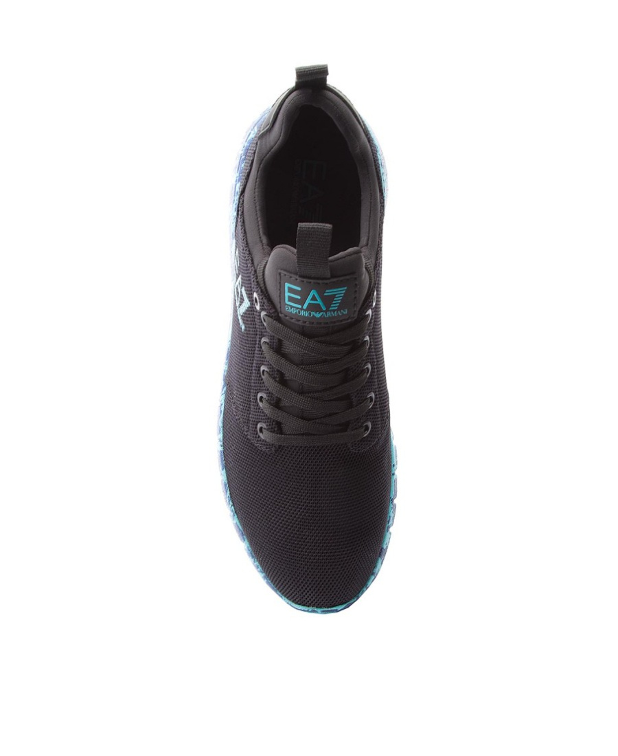 Ea7 Logo Details Casual Sports Shoes In Black