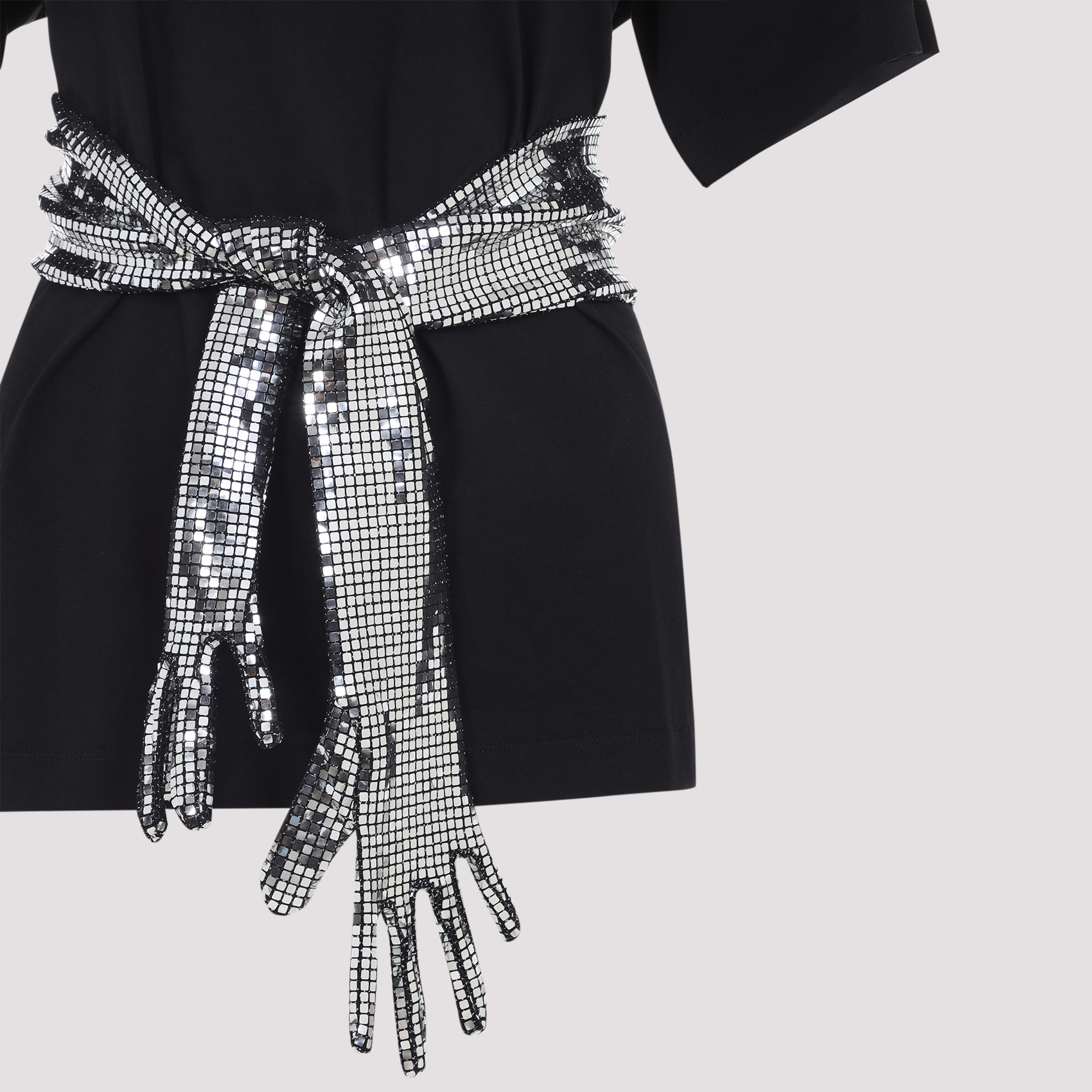 Mm6 Maison Margiela Roundneck Label T-shirt In Black