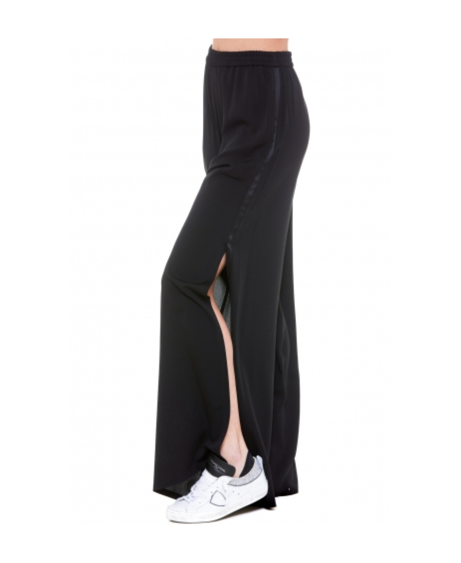 Max Mara Wide-legged Casual Pants In Black