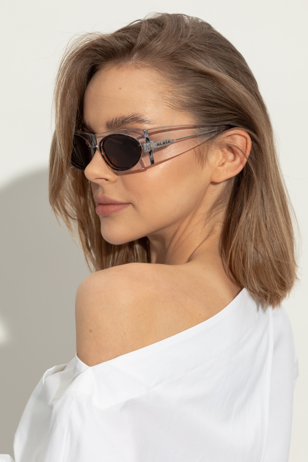 ALAÏA LOGO-PRINT SUNGLASSES