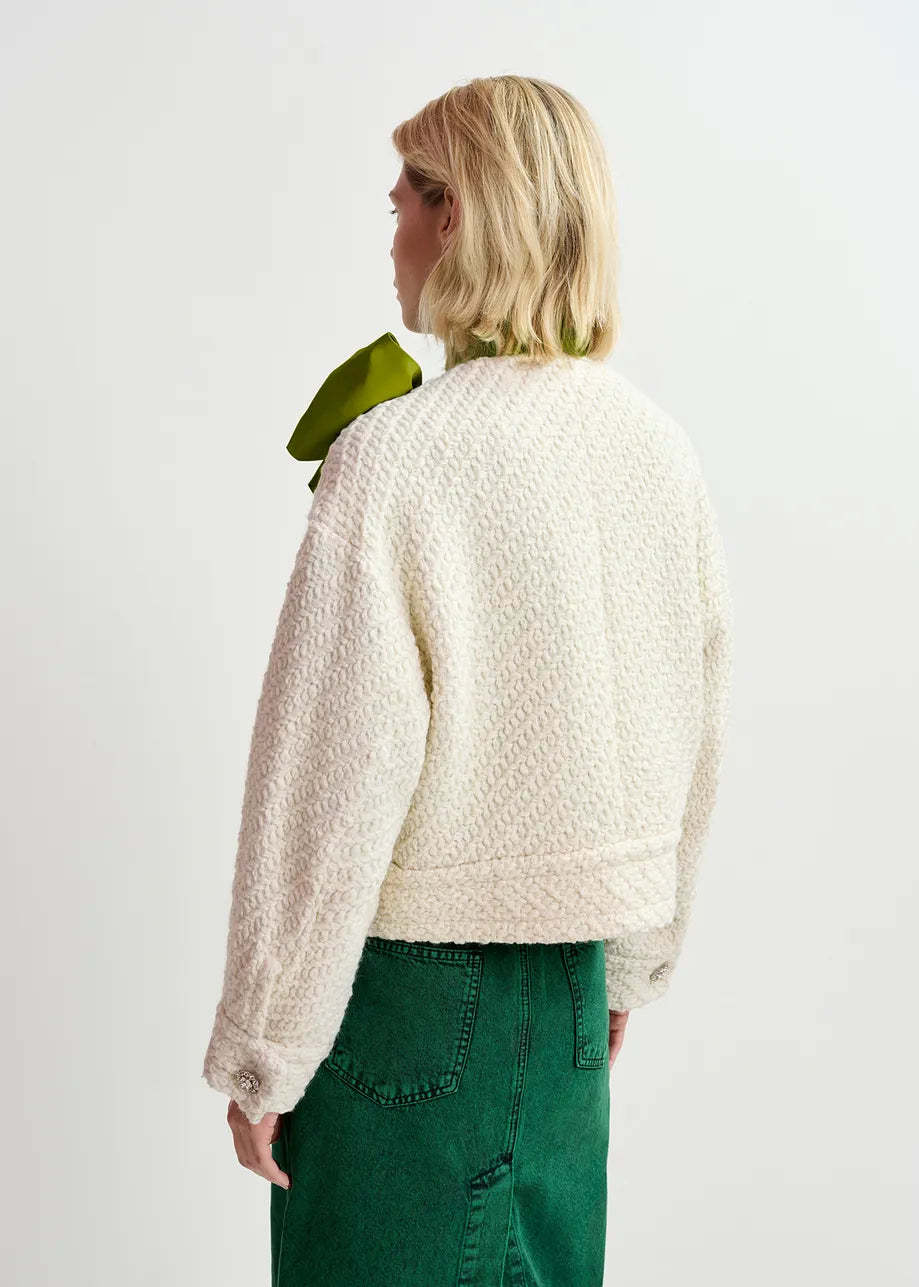 Essentiel Antwerp Tweed Short Jacket In Nude
