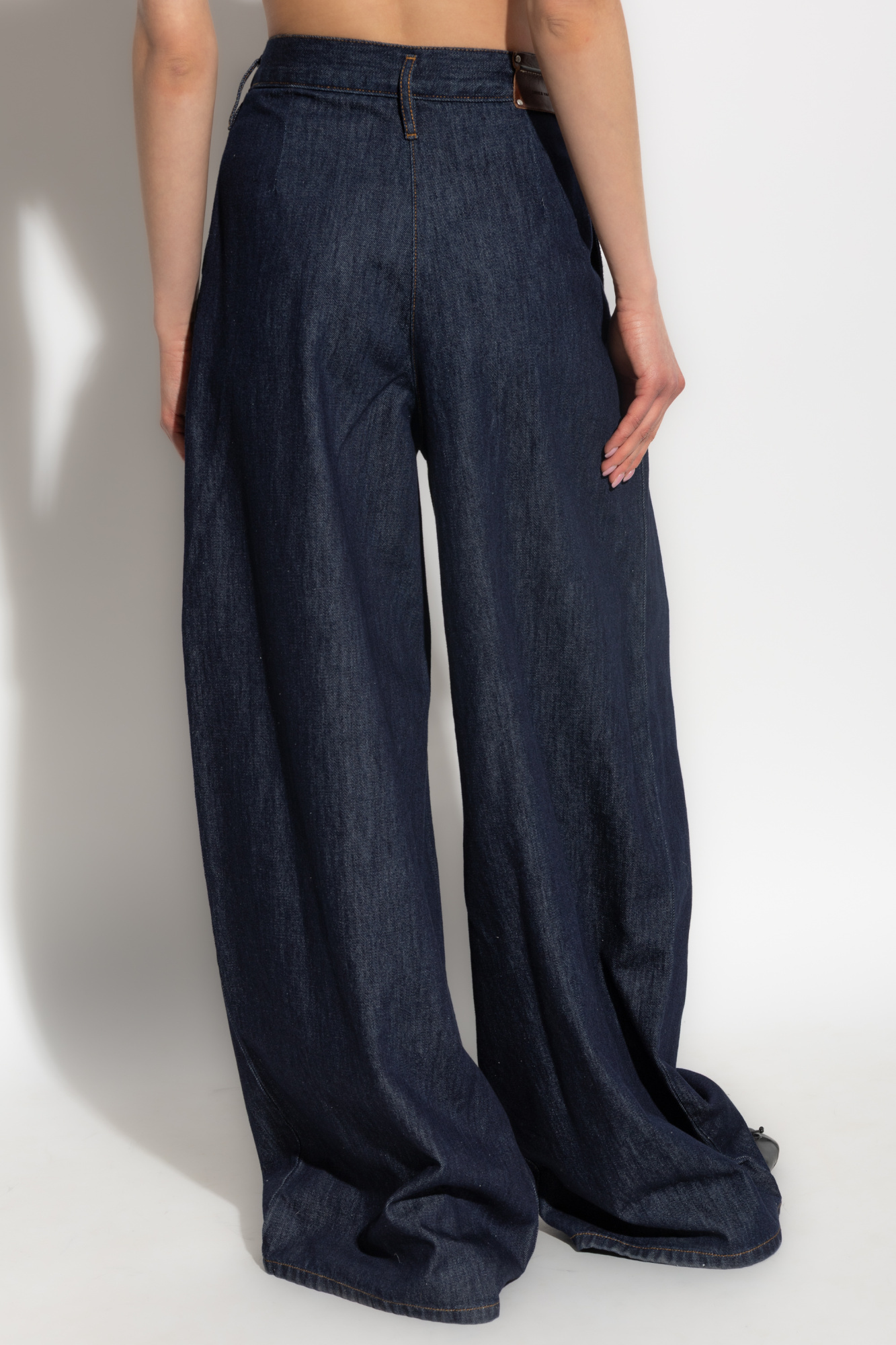 Dries Van Noten Womens Indigo Paxy Straight-leg High-rise Denim Jeans In Navy Blue