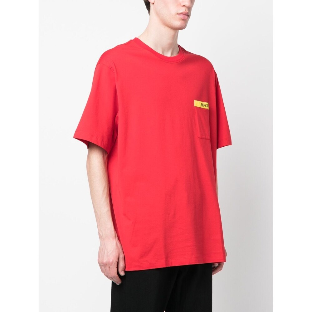 Ferrari Logo-print Crew-neck T-shirt In Red