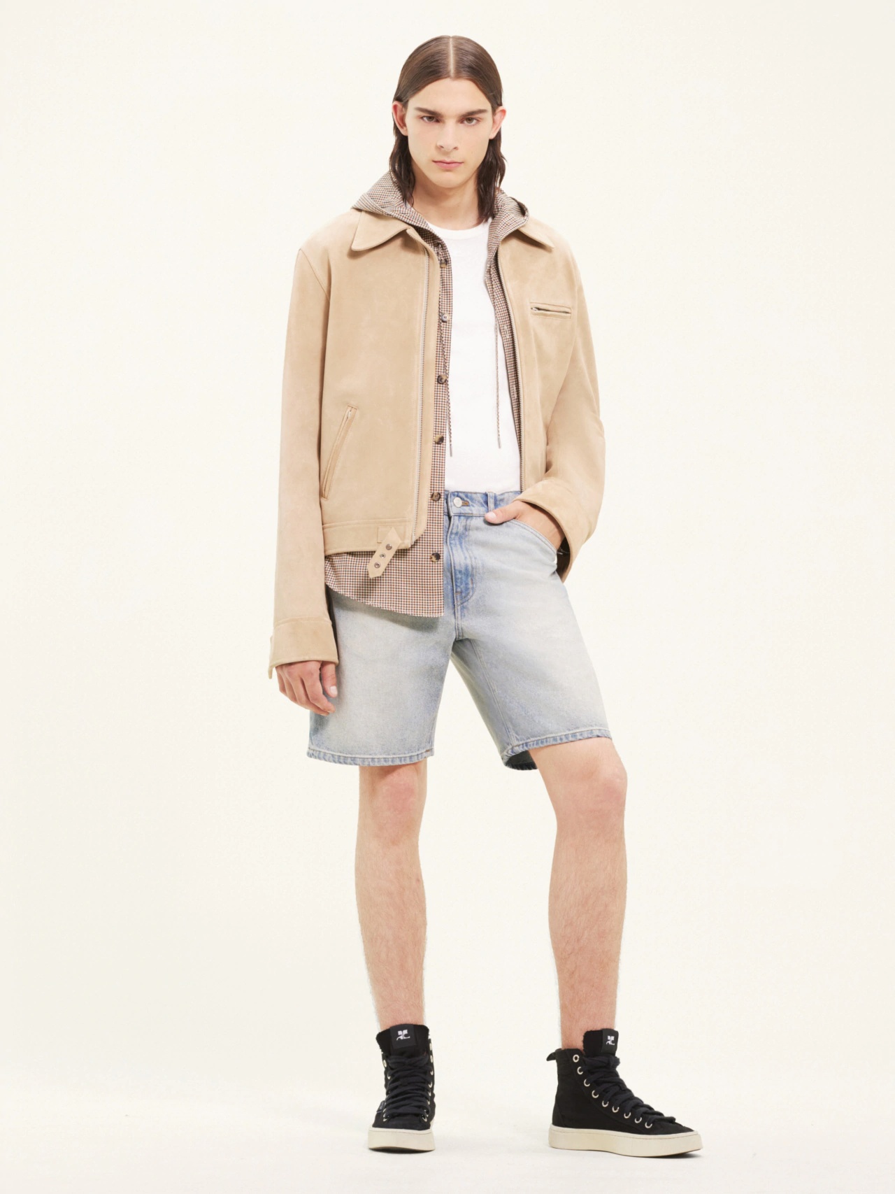 Courrèges Sailor Bermuda Shorts In White