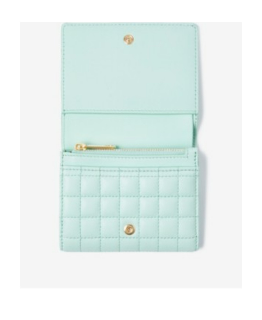 Burberry Small Lola Quilted Leather Wallet In Blue