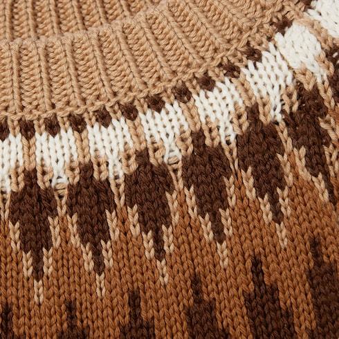 Gucci Sweater With Round Neck In Wool In Brown