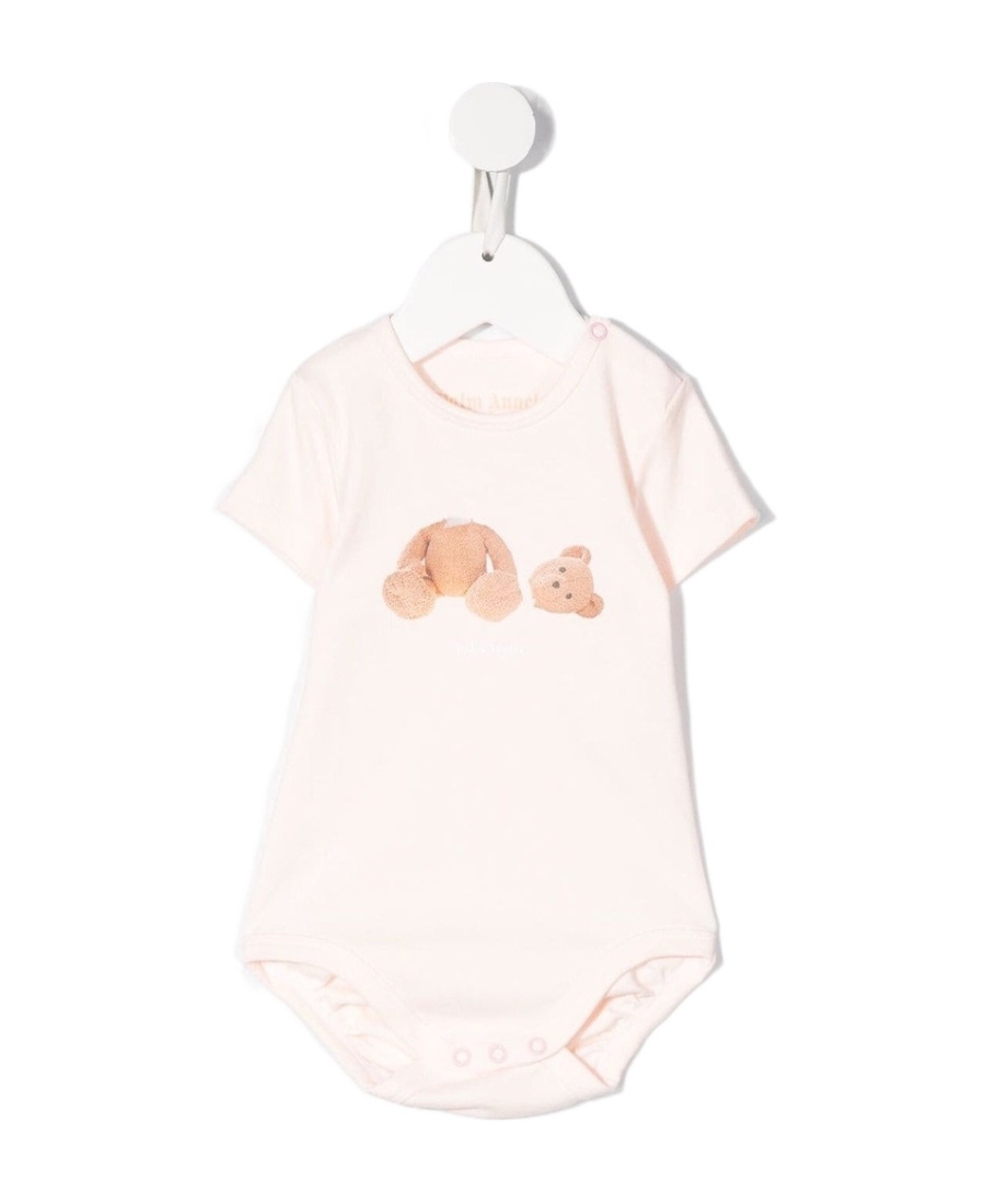 Palm Angels Teddy Bear-print Romper Set In White